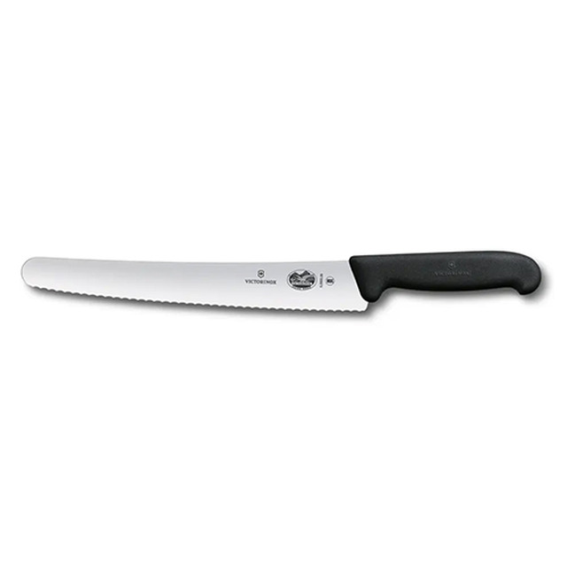 Couteau à pain, noir 26 cm, ondulé