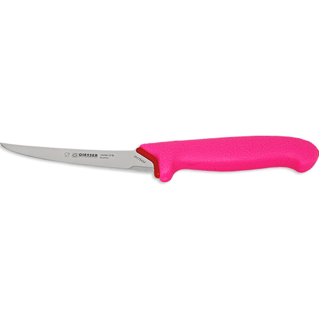 Couteau à désosser PrimeLine, pink 13 cm, flexible, relevée