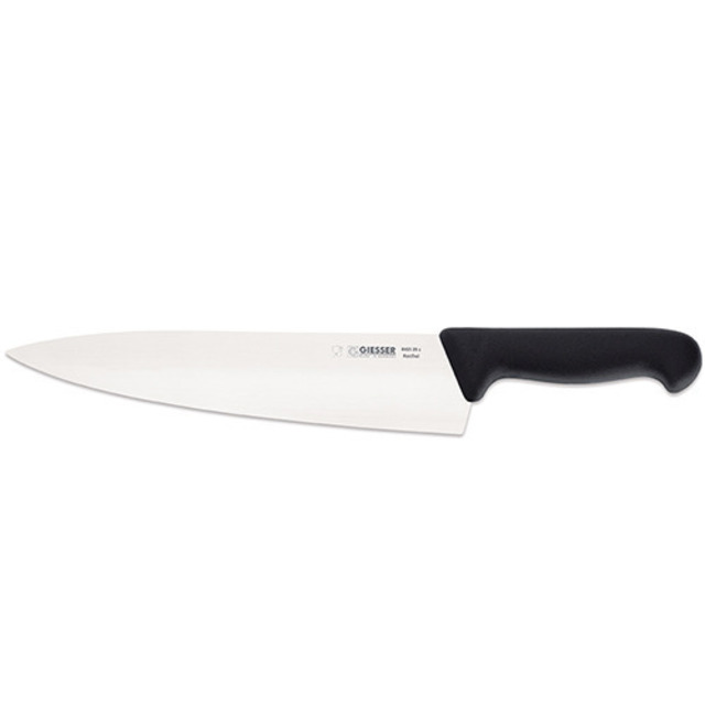 Couteau de cuisine, noir 26 cm, lame large