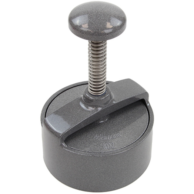 Presse pour hamburger, ronde, alu, gris Ø: 10 cm, pour des burgers de 80 - 160g