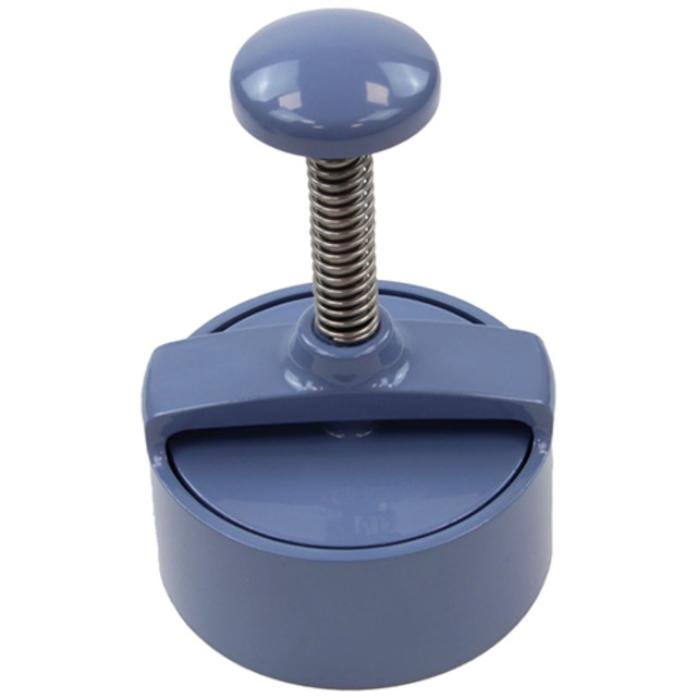 Presse pour hamburger, ronde, alu, bleu Ø: 10 cm, pour des burgers de 80 - 160g