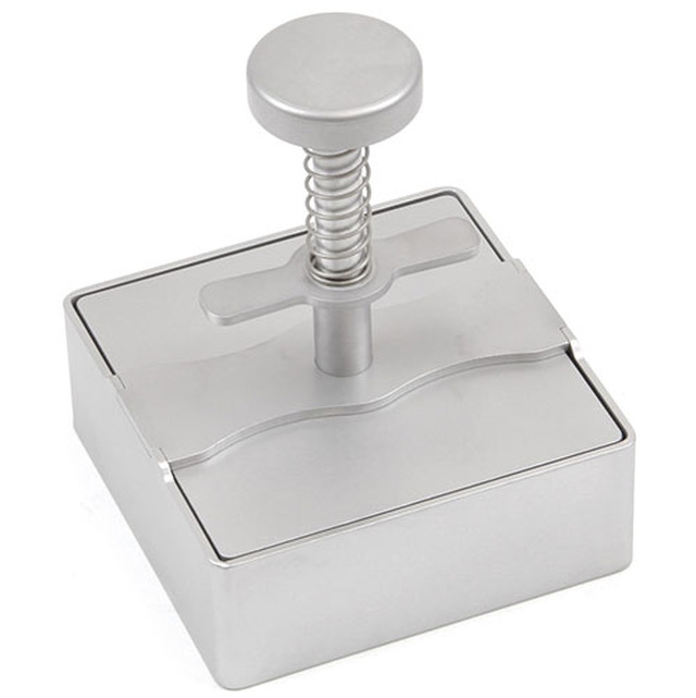 Presse à hamburger, en inox 9 x 9 cmm