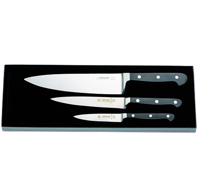 Set couteau de chef manche en POM 3 pcs.