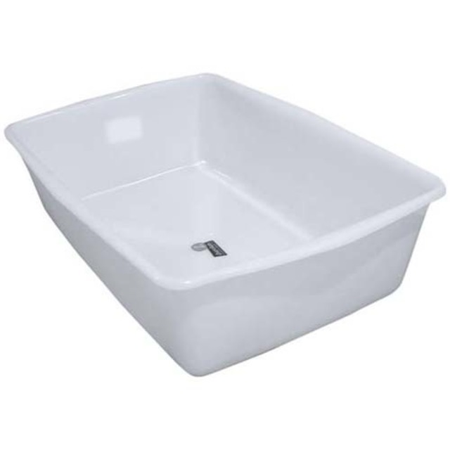 Baquet en plastique blanc, 12 lt. 45 x 30 x 12 cm