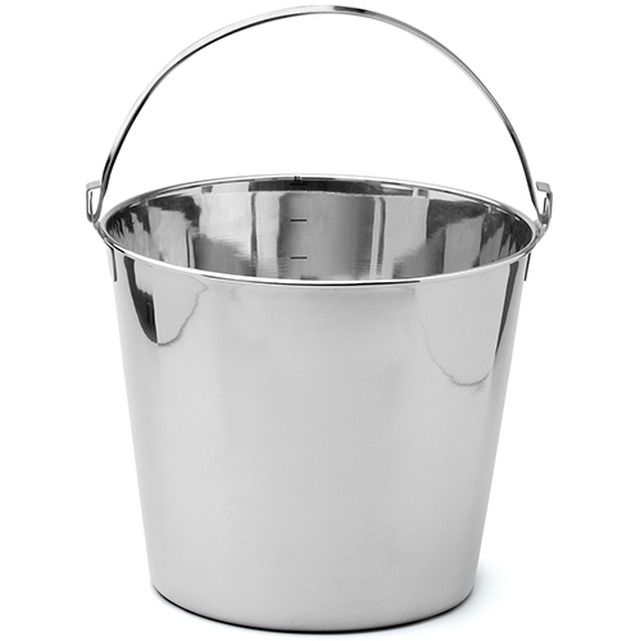 Seau, inox, 12 L 30 x 30 x 27 cm